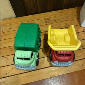 Eco-Friendly Red and Yellow Dump Truck Set